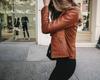 Casual Formal Stylish Women's Genuine Lambskin Leather Motorcycle Brown Handmade Jacket