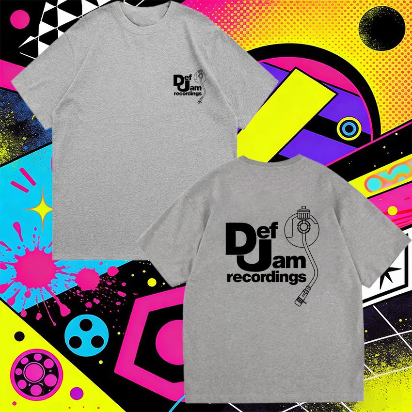 Heißer Verkauf Sommer Harajuku Streetwear Def Jam Recordings Grafik Kurzarm T-Shirt 100% Baumwolle Unisex Unisex Lässig Vintage T-Shirt