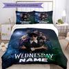 Wednesday's Enigmatic Journey 3-Piece Bedding Set, Soft Duvet Cover with 12 Pillowcases, Bedroom Home Decoration