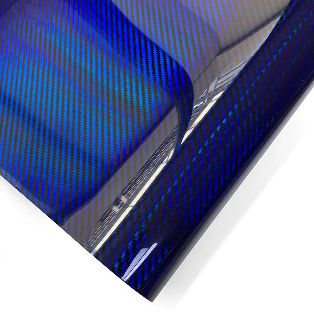 

Виниловая пленка под карбон, глянцевая синяя, ПВХ пленка, защита от царапин, отделка интерьера, стабильные детали для автоаксессуаров 10cmx150cm