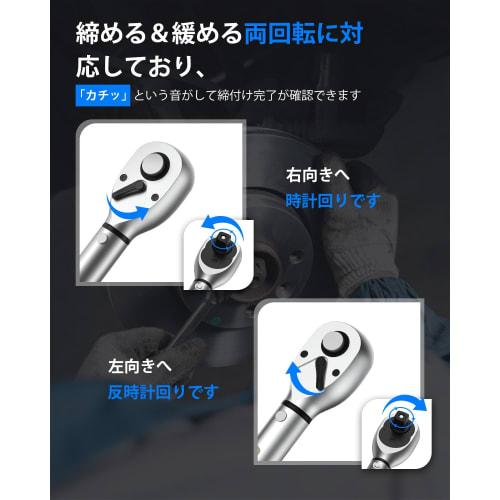 GOYOJO Torque Wrench, Preset Type, 3/8" Drive, 5-60N.m, Bi-Directional, }3% Torque Accuracy, for Automotive, Bicycle, Motorcycle, and Machine Maintena