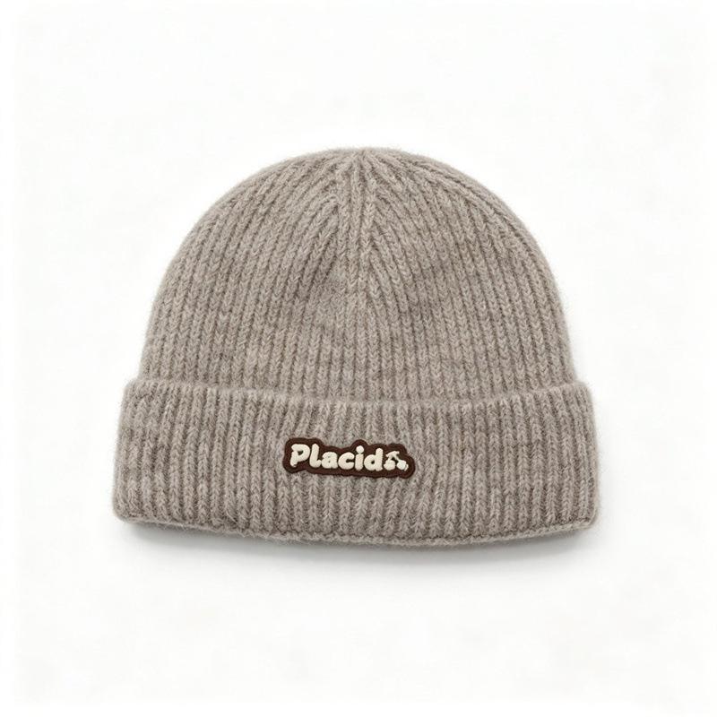 Knitted hat women's autumn and winter letter wool hat outdoor warm versatile pullover ear protector cold hat men's tide