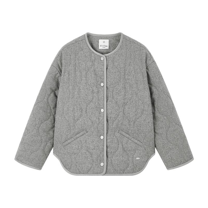 ELLE KIDS Mädchen Steppjacke mit Tweed-Muster in Heather Grey