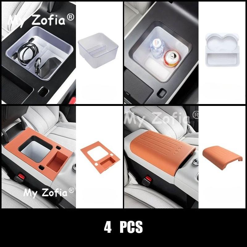 For BYD Ti7 Leopard Titanium 7 2025 2026 Car Armrest Refrigerator Storage Tray Center Console Lower Layer Organizer Accessories