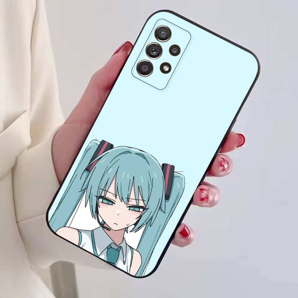 Cartoon Anime H-Hatsunes MIku Phone Case For Samsung S25,S24,S21,S22,S23,S30,Ultra,S20,Plus,Fe,Soft Silicone Black Cover