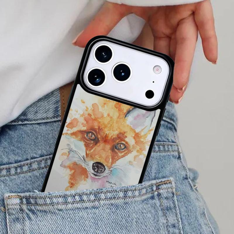 Schattig Dier Vossen zachte Telefoonhoesje voor iPhone 16e 15 14 13 12 17 Pro Max Plus Air 17pro Cover Coque