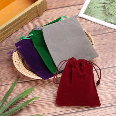 1PC New 12Colors Small Velvet Drawstring Pouch Bag Durble Christmas/Wedding Gift Bags Beauty Dice Storage Portable10x12cm