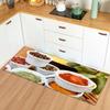 Tappetini per Pavimento Cucina di Casa con Motivo di Ingredienti e Spezie Decorazione Ingresso Tappetini per Pavimento