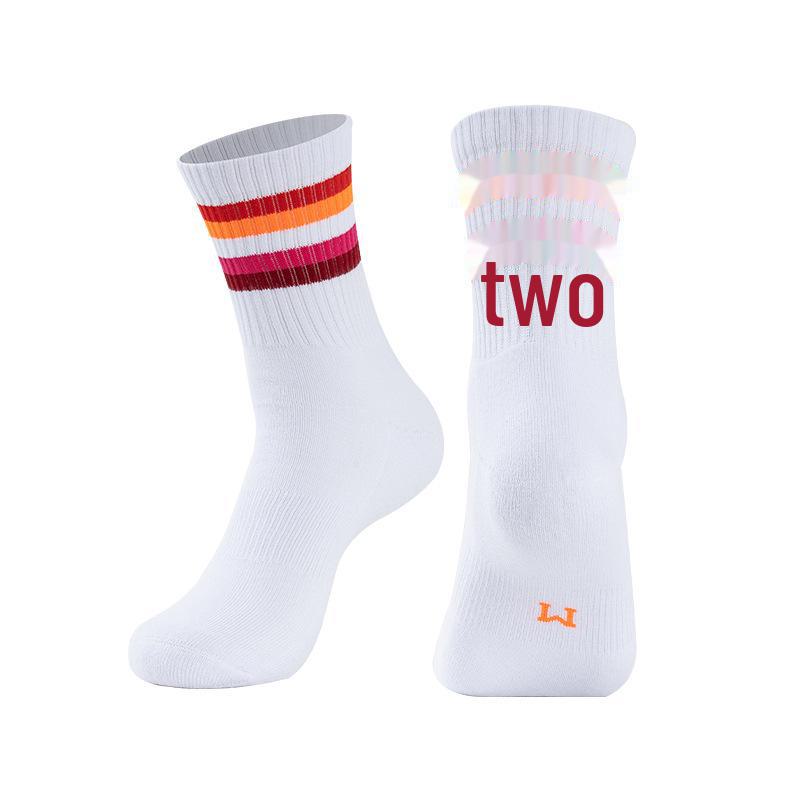 

Striped Towel-Base Mid-Tube Badminton and Sports Socks for Students and Outdoor Activities Adult 39-45