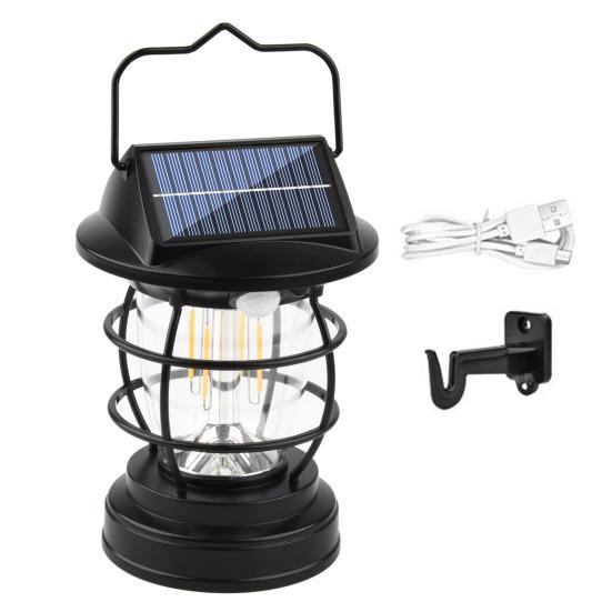 

Solar Camping Lantern IP65 Waterproof Porch Light Outdoor Garden Courtyard USB Rechargeable Super Bright Hiking F