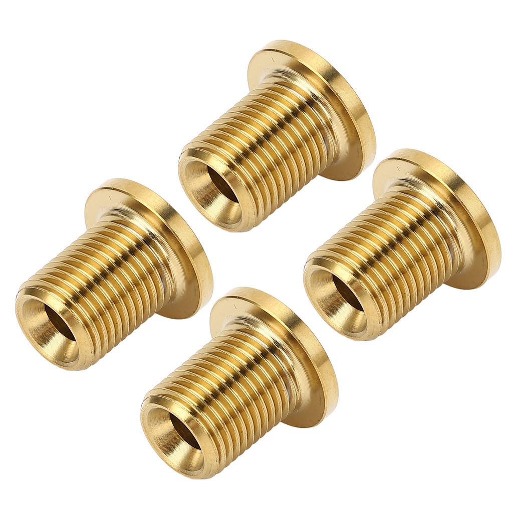 4pcs Bike Chainring Screw Gold Metal CNC Processed Anti Loosening Road Bike Chainwheel Screw for