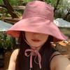 Thin Sunscreen Bucket Hat Solid Color Wide Brim Sun Hat Simple Fisherman Hat  Outdoor