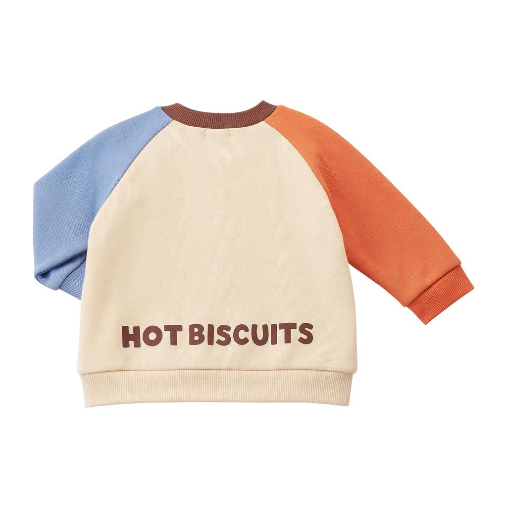 MIKIHOUSE HOT BISCUITS Sweatshirt for Boys and Girls, Ivory, Size 70cm, 73-5608-496