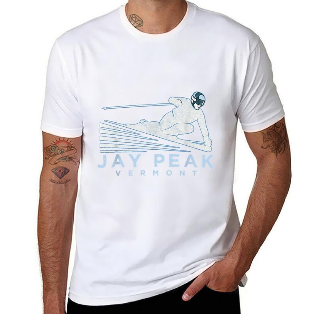 T Snow  Peak Ski Dark Shirts Vintage With Ski Tshirt Vermont Shirts Retro T Humor Jay Funny Prints Illustration
