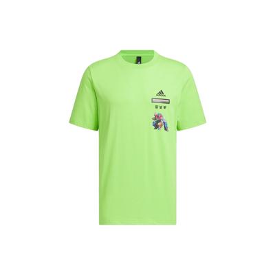 Transformers Tee With Logo Cartoon Print Sport Short Sleeve Men Tops Semi-Fluorescent-Green IK3502