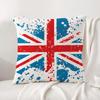 Federa per Cuscino Union Jack Bandiera Set Federe in Lino Naturale Copricuscino Decorativo AllinOne per Divano Camera da Letto Sedia