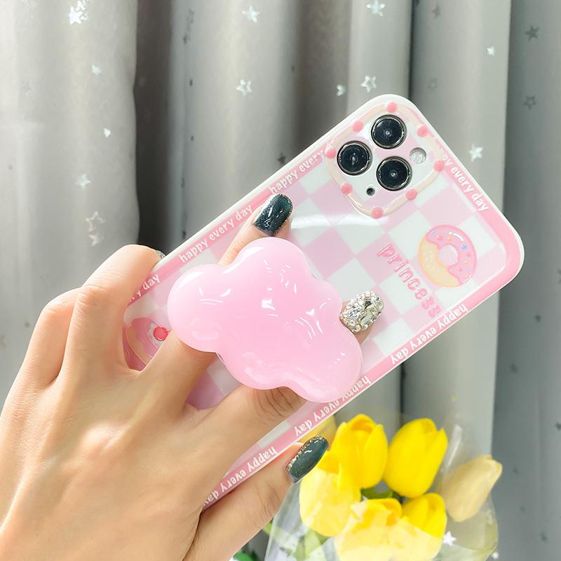 Original Mobile Phone Airbag Wind Solid Color Simple Glue Cloud Retractable Folding Desktop Lazy Bracket
