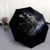 Corpse Bride Automatic Opening Umbrella: Portable 3 Fold Design with 8 Bone Iron Frame, Perfect Gift for Fans and Travelers0145b