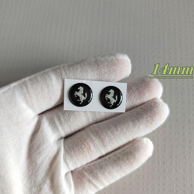 11mm 14mm Car Keys Logo Sticker Car Interior Decoration Decal Accessories For Ferrari Roma Spider SF90 F80 575M LaFerrari Amalfi JG3