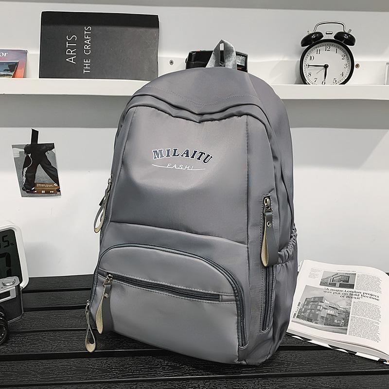 Large capacity simple schoolbag high school student backpack casual college student couple backpack