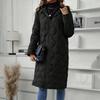 Cross-border European and American New Long Hooded Casual Jacket Women's Cotton Clothes