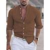 Men's Summer Autumn White Shirt Man Long Sleeve Cotton Linen Shirt Solid Blue Green Tops Clothing
