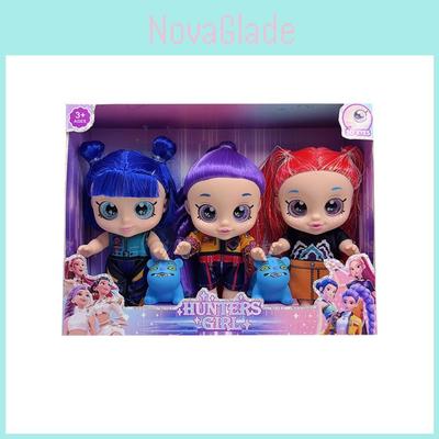 Kpop Demon Hunters Rumi Mira Zoey Mini Figure Plastic Toy With Weapons For Fans And Kids