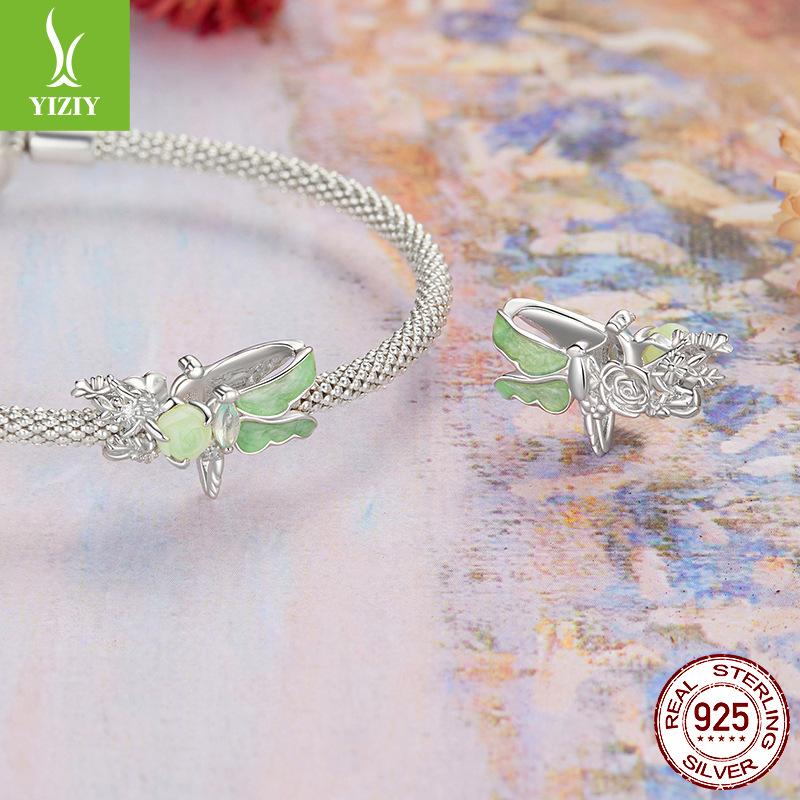 Spring New Green Flowers And Insects Series Wind Personalized Diy Bracelet Beaded Accessories