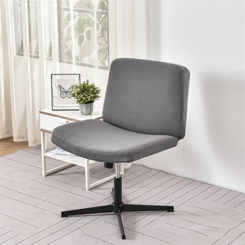 

Чехол на стул без подлокотников, чехол на офисный стул со скрещенными ногами, однотонный чехол на компьютерный стул с акцентом на среднюю часть спины и широким сиденьем 1Pc Chair Cover