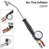 1Pcs Tire Maintenance Air Tire Inflator 220PSI 30cm Tire Maintenance Tool Valved Compressor Tire Pressure Gauge