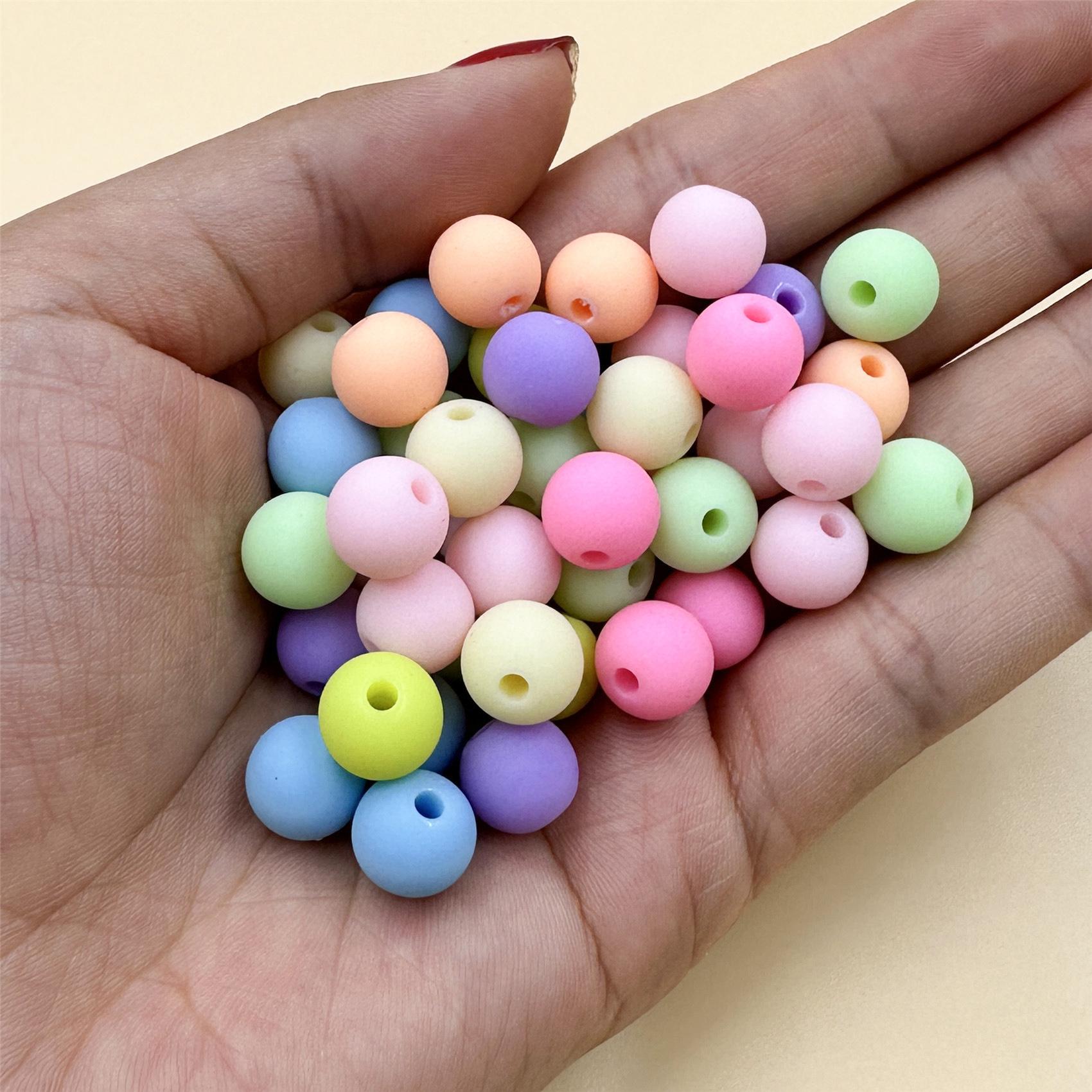 

Творческие однотонные круглые модные свободные бусины ювелирные аксессуары браслет ожерелье изготовление 150-15 шт акрил DIY материалы 8-16 мм 16mm/15Pcs разноцветный