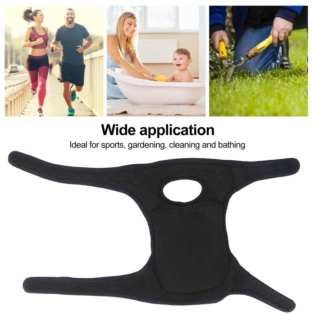 1 Pair Adjustable Knee Pads Multifunctional Waterproof Gardening Kneeling Pad for Household Work Baby Bath Black