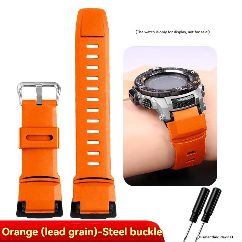 For Casio PROTREK PRG-260/270/550/250 Silicone WatchBand PRW-3500/2500/5100 Dedicated interface rubber strap Black men Bracelet