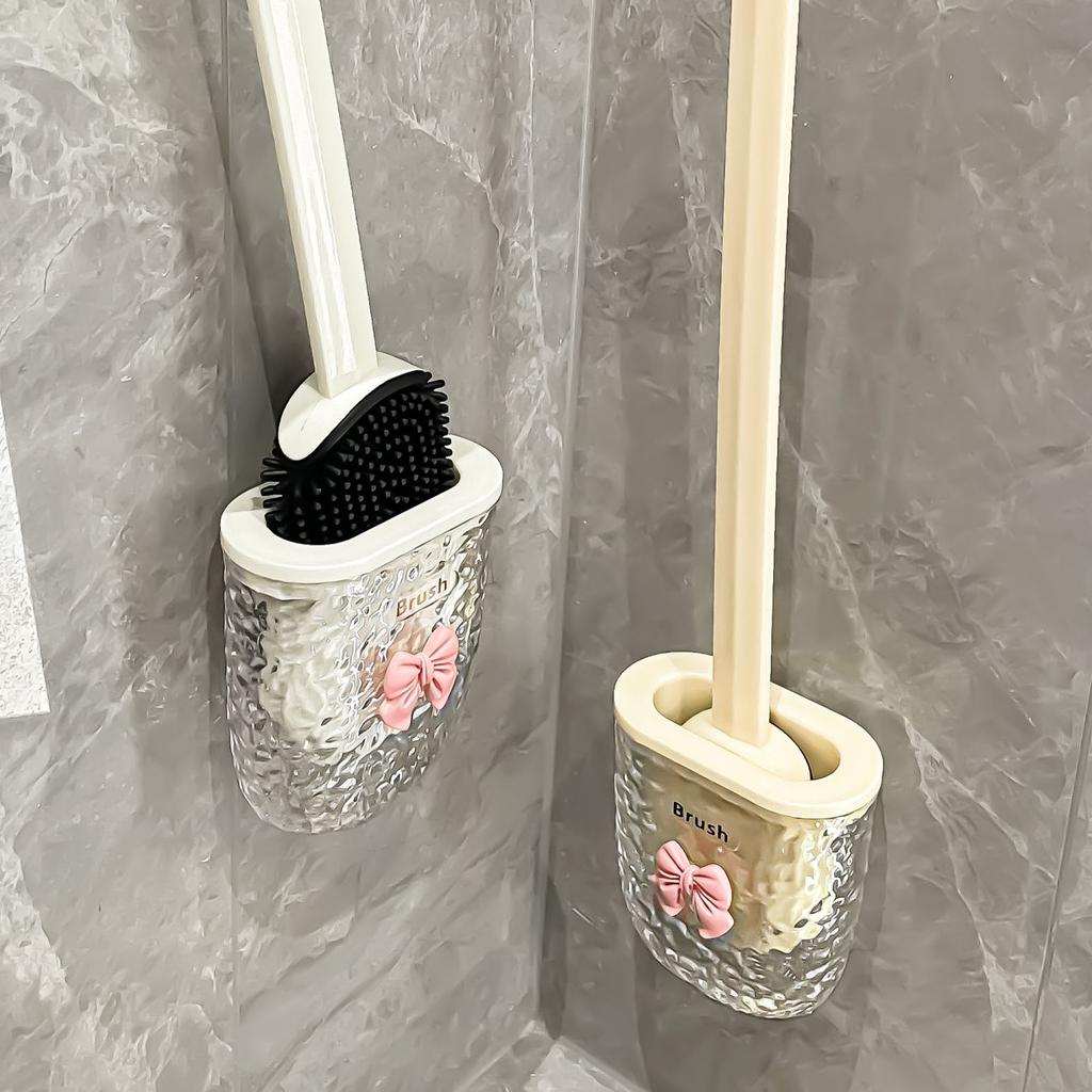 Silikon Toilettenbürste für Haushalt Wandmontiert Badezimmerreinigung Toilettenbürste zum Waschen von Toiletten