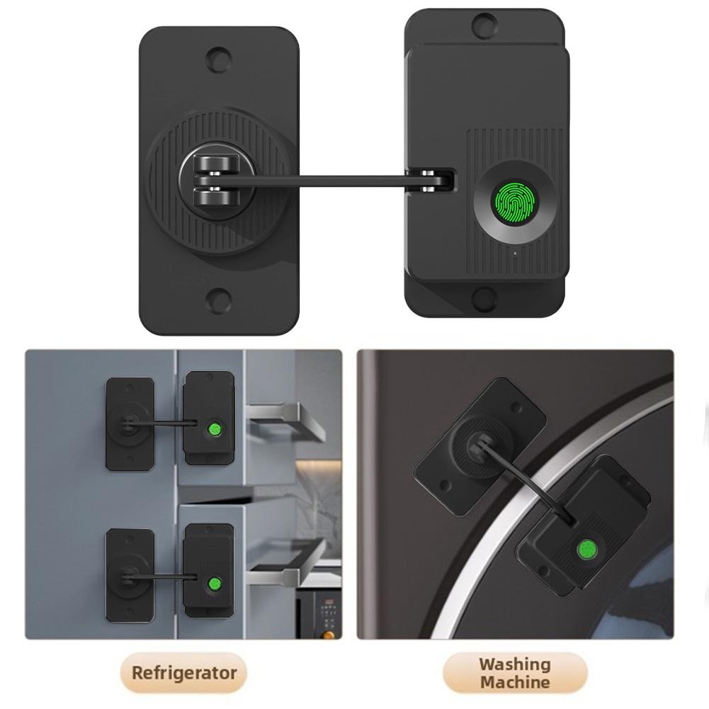 Fingerprint Lock for Child Safety Doors Drawers Cabinets with Fast Fingerprint Recognition and Type C Charging Port