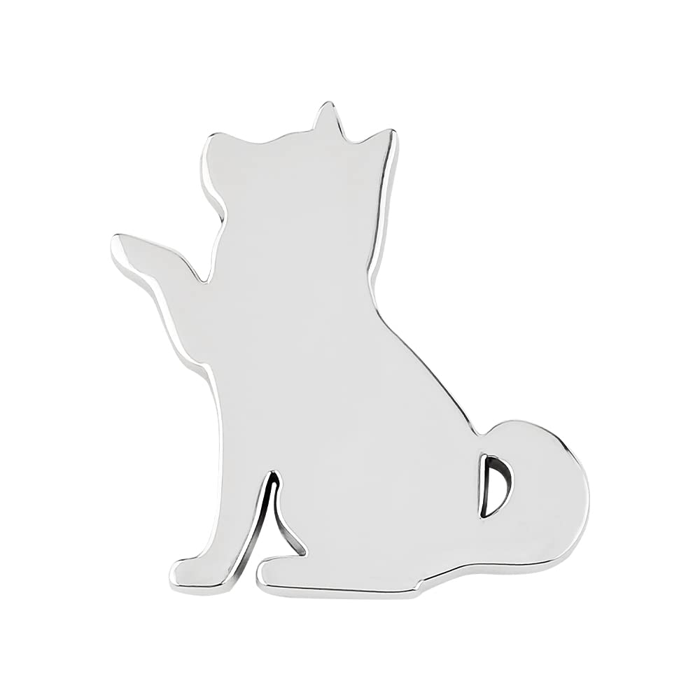 FUTWOD Car Sticker Shiba Inu Emblem Dog Cute Dog Stylish серебряный