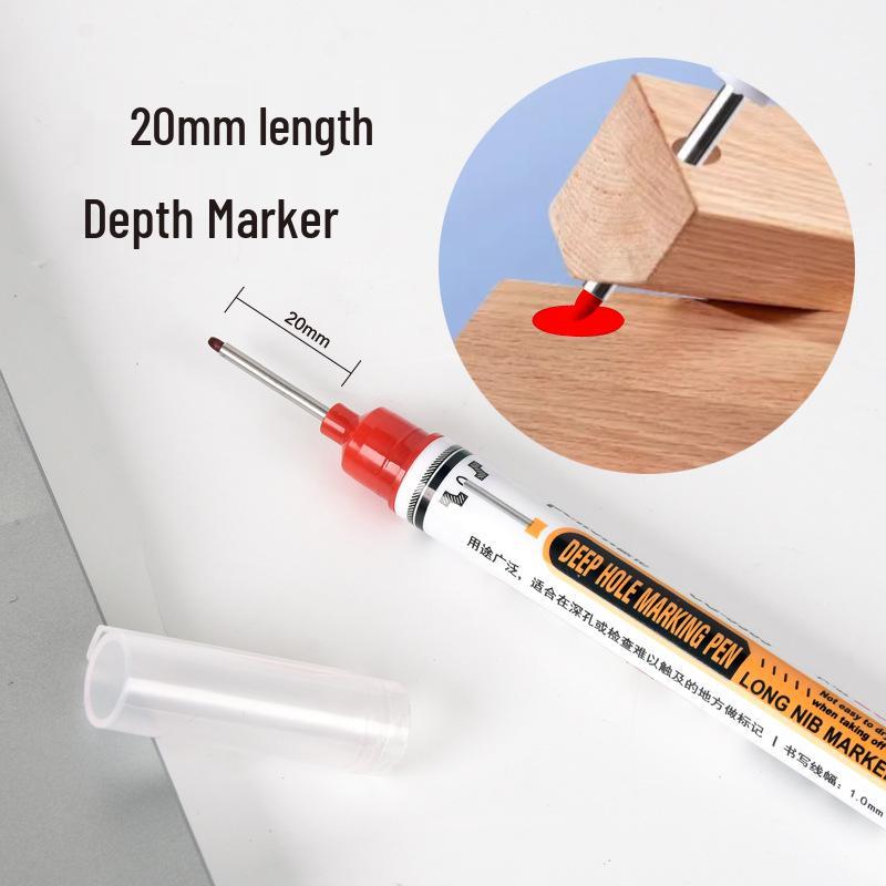 Waterproof Deep Hole Marker Pen for Woodworking and Tile Construction