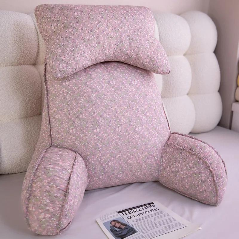 

1pc Large Bed Cushion/Reading Pad with Removable & Washable Cover Soft Bag for Neck/Shoulder/Waist- Bed/Sofa/Reading Necessity 65x55cm фиолетовый
