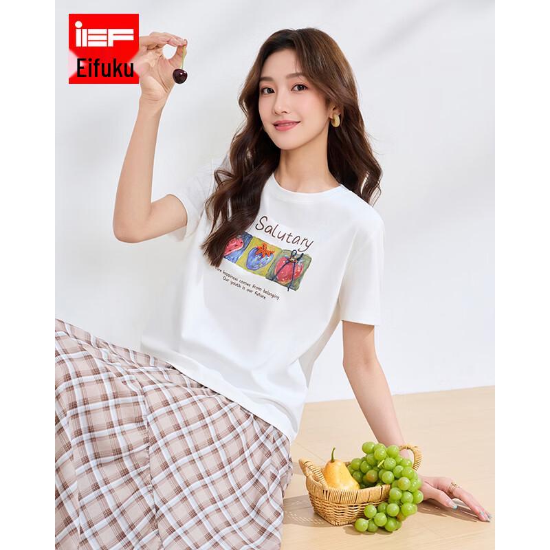 IEF 2026 Summer Korean Style Printed T-shirt S