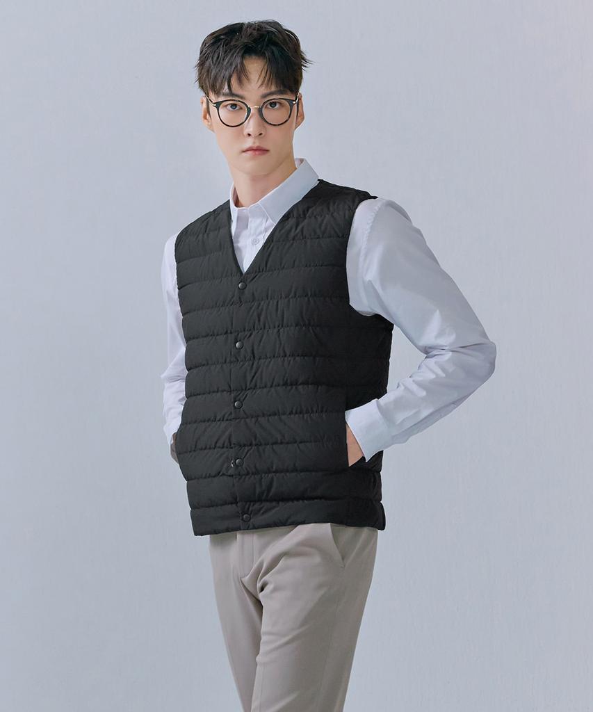 Chasecult Men'S Two-Way Neck Lightweight Padded Vest-Cfzk7301C03