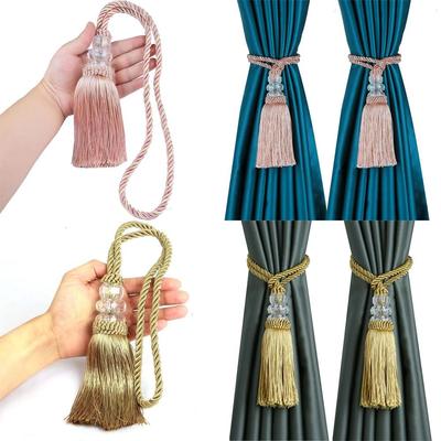 2 Stück Vintage Gardinenraffhalter Handgefertigt Elegante Gardinenhalter Quastendesign Moderner Stil Gardinenhaken Heimdekoration