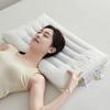 Ultra Low Profile Buckwheat Hull Pillow Neck Support Single Bed Cotton Cover Hypoallergenic Thin Adults