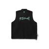 Li Ning Sports Basketball Series Loose Sports Fleece Cardigan Stand Collar Vest Men Vests Black AMDR035-2