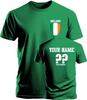Personalise Ireland Football T-Shirt Soccer Fans Sports Costume Flag Badge Gift