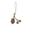 Green Sandalwood Lotus Pod Carved Keychain Pendant - Unscrewable Charm for Phones & Bags