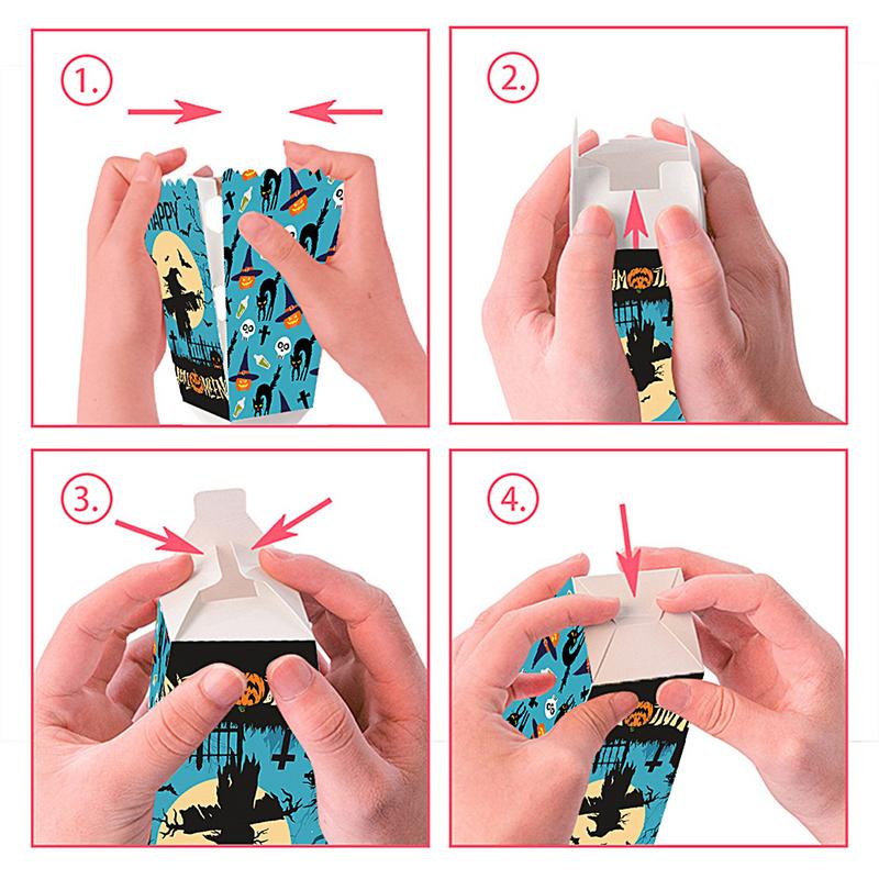 Popcorn Box For Halloween Set Of 12 Halloween Theme Party Popcorn Favor Boxes Spooky Candy Party Supplies Containers Boxes For