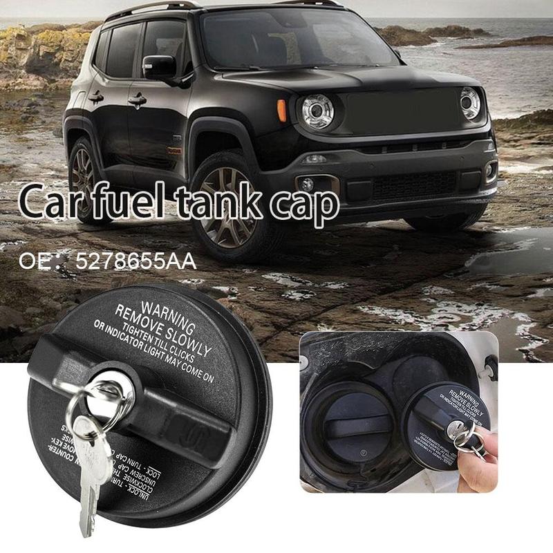 Locking Fuel Tank Cap With Keys For Jeep Chrysler 2015-2021 OE 5278655AA Fuel Tank Cap For Automotive Replacement V4U8