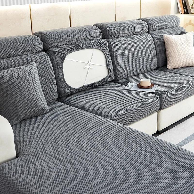 Jacquard Sofa Covers For Living Room Sofa Seat Cushion Cover Adjustable Sofa Cover Stretch L Shaped Sofa Slipcover Home Decor