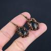 Shungite Copper Electroformed Earrings, Handmade Gemstone Earrings Jewelry, Gifts For Wife Brand New Earrings