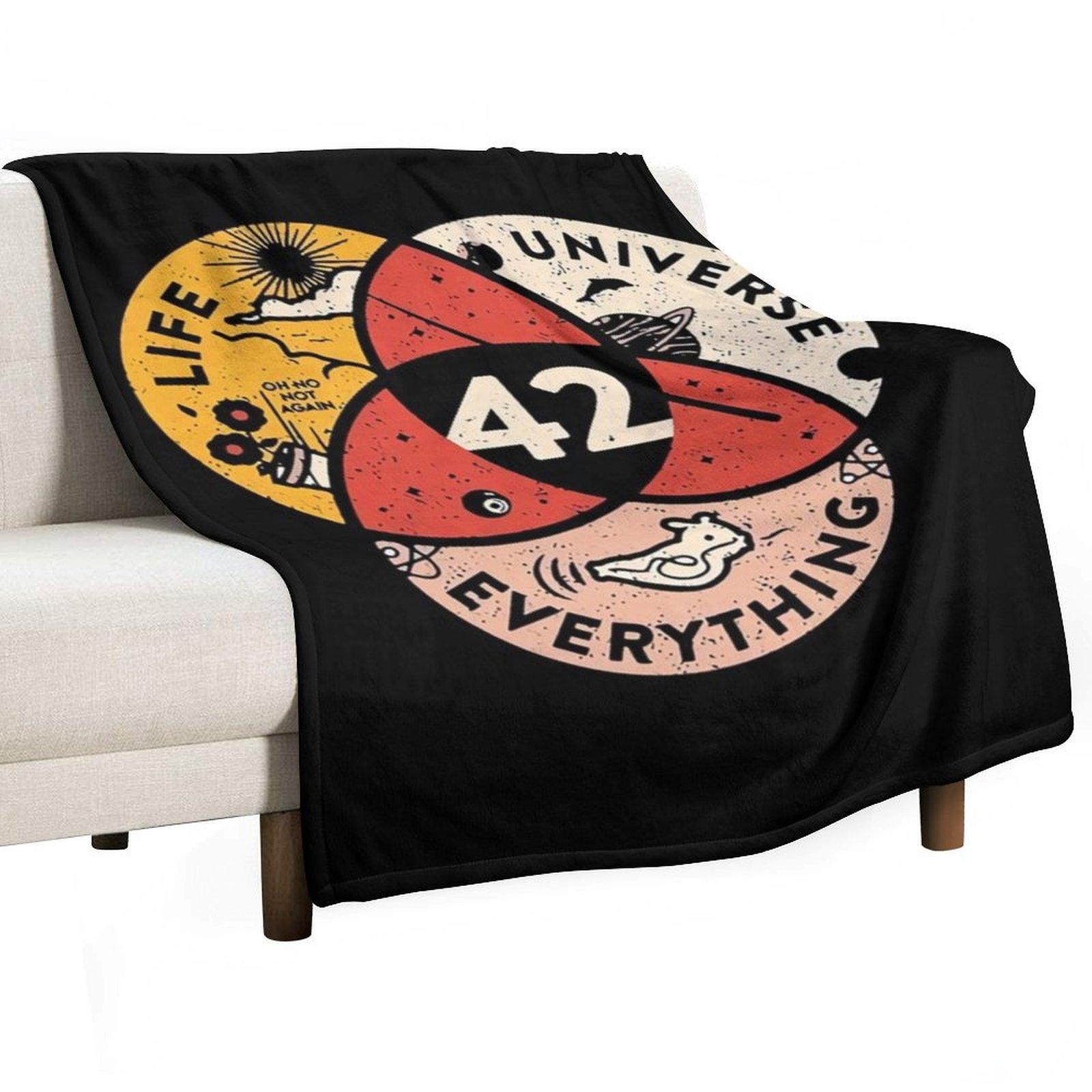 

42 The Answer To Life The Universe And Everything Throw Blanket Thins Shaggy For Sofa Thin bed plaid Blankets 30x40in